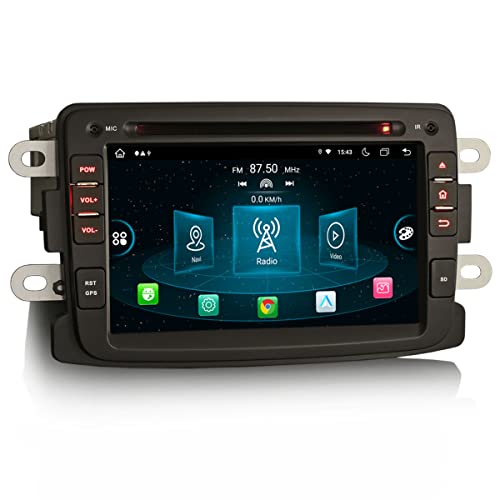 Erisin 8-Kern 4GB RAM+64GB ROM 7 Zoll Android 13.0 Autoradio Mit GPS Navi für Renault Dacia Duster Sandero Dokker Logan Lodgy Captur Unterstützt CarPlay DSP Bluetooth A2DP DVB-T/T2 WiFi DAB+ von erisin