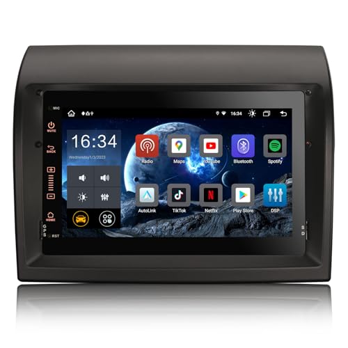 Erisin 7 Zoll 8-Kern 4GB+64GB Android 13 Autoradio Bluetooth GPS Navi für FIAT Ducato Citroen Jumper Peugeot Boxer Unterstützt Kabelloses CarPlay Android Auto DSP WiFi USB FM RDS OBD2 DVB-T2 Canbus von erisin