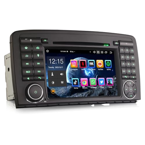 Erisin 7 Zoll 8-Kern 4GB+64GB Android 14 Autoradio 2Din mit GPS Navigation für Mercedes R-Klasse W251, Bluetooth 5.0 Kabelloses CarPlay Android Auto DSP WiFi DAB+ OBD2 USB FM CD Player Canbus SWC Erisin 7 Zoll 8-Kern 4GB+64GB Android 14 Autoradio 2Din mit GPS Navigation für Mercedes R-Klasse W251, Bluetooth 5.0 Kabelloses CarPlay Android Auto DSP WiFi DAB+ OBD2 USB FM CD Player Canbus SWC von erisin