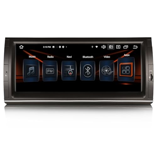 Erisin 8-Kern Android 14 Autoradio GPS Navigation für BMW X5 E53 10.25 Zoll HD Touchscreen Bluetooth 5.0 CarPlay Android Auto DSP A2DP DVB-T2 WiFi DAB+ 4G USB 4GB RAM+64GB ROM von erisin