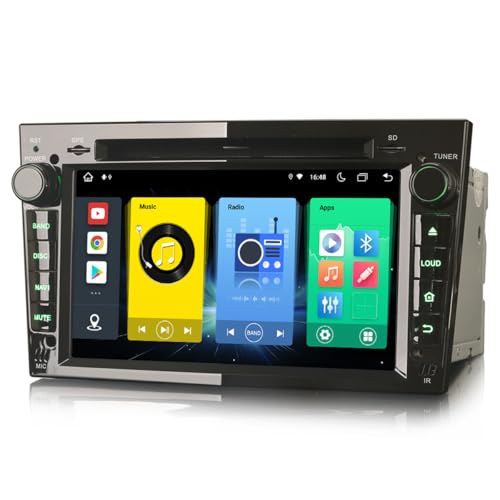 Erisin 8-Kern Android 14 Autoradio für für Astra H Corsa C Corsa D Vectra Zafira Signum Meriva GPS Navi Carplay Android Auto DSP Bluetooth 5.0 A2DP DVB-T2 WiFi DAB+IPS 64GB ROM von erisin