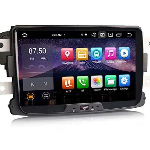 Erisin 8 Zoll 8-Kern 4GB+64GB Android 11 Autoradio mit GPS Navi für Renault Dacia Duster Logan Dokker Lodgy Bluetooth A2DP CarPlay Android Auto WiFi DAB+ OBD2 RDS USB TPMS Navigation 2 din Radio von erisin