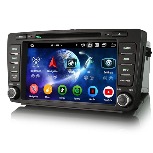 Erisin 8 Zoll 8-Kern 4GB+64GB Android 14 Autoradio GPS Navi für Skoda Octavia Yeti Rapid Superb Roomster IPS Touchscreen Unterstützt Bluetooth 5.0 Kabelloses CarPlay Android Auto DAB+ WiFi Canbus OBD2 Erisin 8 Zoll 8-Kern 4GB+64GB Android 14 Autoradio GPS Navi für Skoda Octavia Yeti Rapid Superb Roomster IPS Touchscreen Unterstützt Bluetooth 5.0 Kabelloses CarPlay Android Auto DAB+ WiFi Canbus OBD2 von erisin