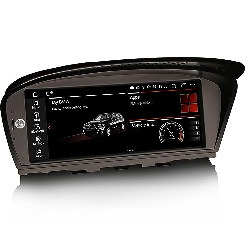 Erisin 8.8 Zoll 8-Kern 4GB+64GB Android 12.0 Autoradio GPS Navigation für BMW 3er E90 E91 E92 E93 5er E60 E61 6er E63 E64 mit CIC Unterstützt Bluetooth DAB+ Android Auto WiFi 4G USB TPMS Canbus von erisin