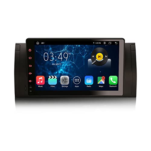 Erisin 9 Zoll 8-Kern Android 11 Autoradio Bluetooth Navi GPS für BMW 5er E39 X5 E53 M5 Unterstützt Wireless CarPlay DSP DAB+ WiFi 4G OBD2 Android Auto USB RDS FM Radio DVB-T2 Canbus Split-Screen von erisin