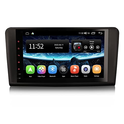 Erisin 9 Zoll Android 11 Wireless CarPlay Autoradio mit Navi GPS für Mercedes Benz W164 X164 GL/ML-Klasse Unterstützt Bluetooth Android Auto DSP DAB+ WiFi DVB-T2 USB RDS Canbus FM 8-Kern 2GB+32GB von erisin