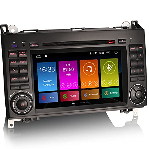 Erisin Android 10 Autoradio Mit GPS für Mercedes Benz A/B Klasse W169 W245 Sprinter Viano Vito VW Crafter 7 Zoll Kapazitiver Touchscreen Navigation Unterstützt DAB+ CarPlay DSP WiFi FM Radio von erisin