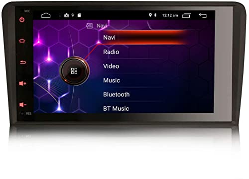 Erisin Android 10.0 Autoradio mit GPS Navi Für Audi A3 S3 RS3 RNSE-PU Bluetooth WiFi DAB+ OBD2 TPMS USB RDS Mirror-Link Lenkradfernbedienung Eingebauter CarPlay DSP-Verstärker von erisin