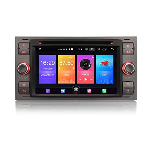 Erisin Android 11 7" Autoradio DVD für Ford C-Max S-Max Fiesta Focus Galaxy Kuga Transit Connect Unterstützt DAB+ Navi Carplay Android Auto Bluetooth WiFi A2DP FM/AM DVB-T2 2GB RAM+32GB ROM von erisin