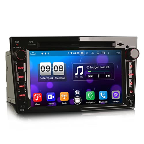 Erisin Android 12 Auto Audio Stereo Haupteinheit für Opel Vauxhall Corsa Astra Zafira Vivaro Vectra Signum DVD Player DAB+ Radio 7 Zoll HD Touchscreen GPS mit BT WiFi DSP CarPlay Android Auto 4 GB + von erisin