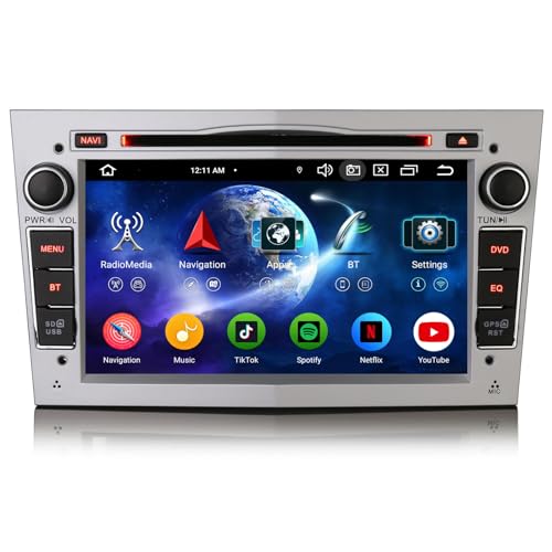 Erisin Android 13 4GB+64GB 8-Kern DVD Autoradio GPS Navi für Opel Antara Astra Corsa C/D Vectra Meriva Signum Vivaro Zafira Combo 7" Unterstützt CarPlay Android Auto DAB+ WiFiBluetooth 5.0 Canbus DSP von erisin