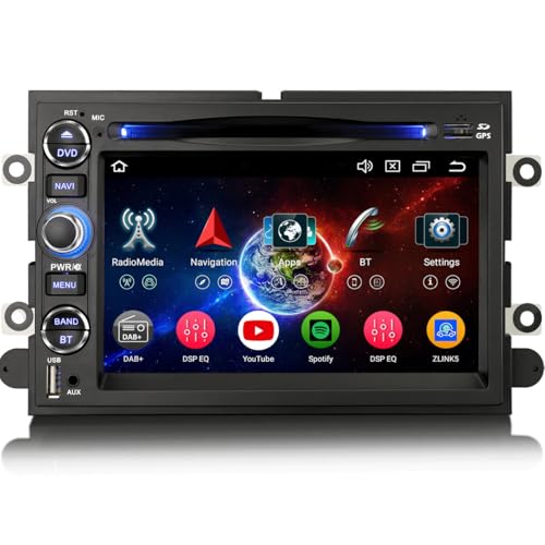 Erisin Android 13 8-Kern 4GB + 64GB Autoradio für Ford Freestar Shelby Montego Milan Sable Escape Mit GPS Navi 7 Zoll IPS Touchscreen Unterstützt DVD DAB+ Kabelloses CarPlay DSP WiFi BT5.0 Radio von erisin