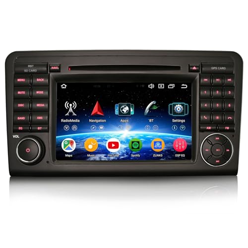 Erisin Android 14 4GB+64GB 8-Kern DVD Autoradio GPS Navi für Mercedes-Benz ML-Klasse W164 GL-Klasse X164 7" Touchscreen Kabelloses CarPlay Android Auto DAB+ WiFi 4G Bluetooth 5.0 DSP OBD2 FM Canbus von erisin