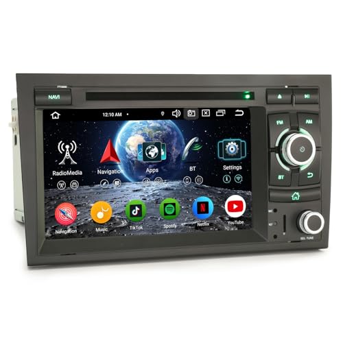 Erisin Android 14 8-Kern 4GB+64GB Autoradio Bluetooth GPS Navi für Audi A4 S4 RS4 8E B9 B7 Seat Exeo 7" IPS Unterstützt DVD Kabelloses CarPlay Android Auto DAB+ WiFi 4G Canbus DSP USB OBD2 Radio TPMS von erisin