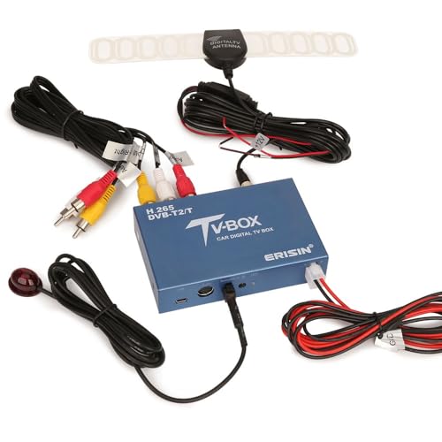 Erisin Auto/KFZ Mobile HD DVB-T2/T Box Digital TV Empfänger HEVC(H.265) H.264 MPEG-2/4 Antenna TV Box ES336 von erisin
