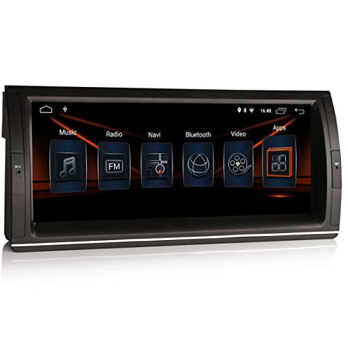 Erisin Autoradio GPS Navi für BMW 5 Serie 5er E39 E53 M5 X5 Unterstützt Touchscreen CarPlay DAB+ Radio DSP Bluetooth A2DP 4G WiFi USB RDS TPMS SWC Mirror-Link OBD2 von erisin