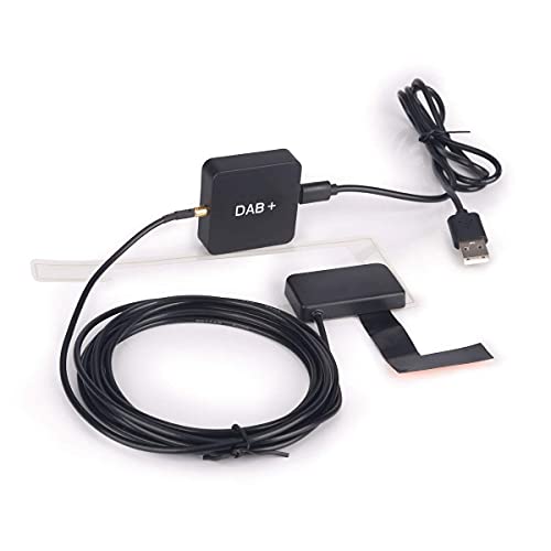 Erisin DAB+ Box Antenne Digital Radio Adapter Verstärker für Autoradio Android 13/12/11/10/9/8 und höher, Digitaler Radio Antennentuner UKW-Übertragung USB von erisin