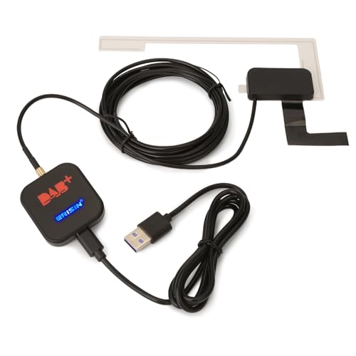 Erisin DAB+ Digital Box Radio MCX Antenne Verstärker für Android 9.0/10/11/12/13/14 Autoradio, Digitaler Radio Antennentuner UKW-Übertragung USB von erisin