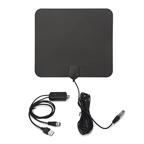 Erisin Indoor Digital TV DVB-T2 Antenne mit Verstärker HDTV-Signalempfänger Aerial für 4K 1080P DVB-T2 Freeview VHF UHF 360° (Reichweite: 50 Meilen) von erisin