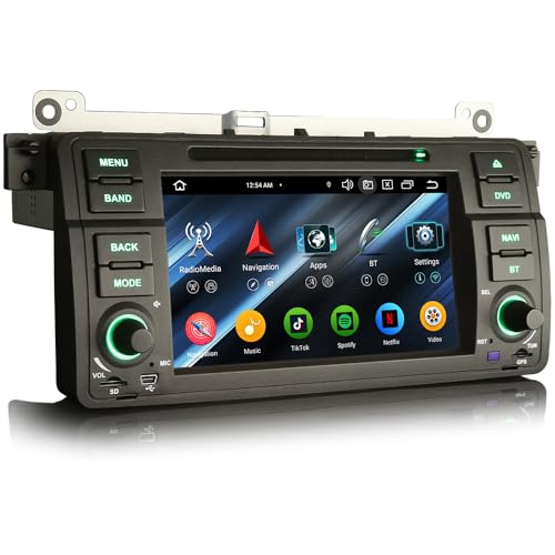 erisin [4+64GB] 8 Kern Android 13 Autoradio Navi für BMW 3er M3 E46 Rover 75 MG ZT Carplay Android Auto GPS DSP Bluetooth 5.0 WiFi Dab+ TPMS DVR DVD DVB-T2 von erisin