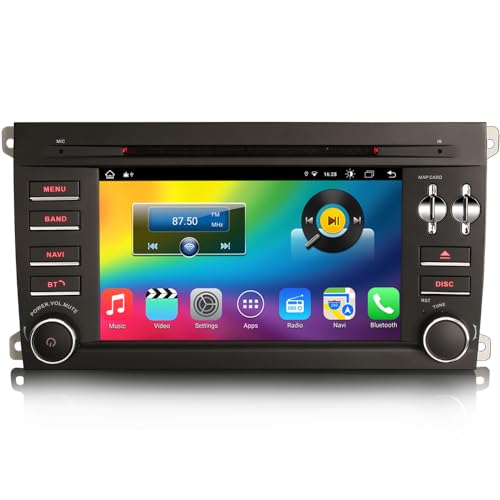 erisin 8 Core Android 14 Autoradio GPS Navigation für Porsche Cayenne Unterstützt Kabellos Carplay Android Auto DSP Bluetooth 5.0 WiFi 4G Canbus Touchscreen DAB+ TPMS DVD DVR von erisin