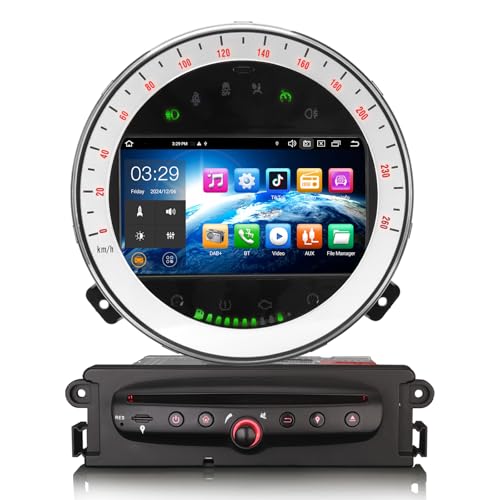 erisin 8-Kern Android 12 [4GB+64GB] Autoradio für BMW Mini Cooper Countryman GPS Navi Carplay DSP Bluetooth A2DP WiFi DVR DVD DAB+Canbus von erisin