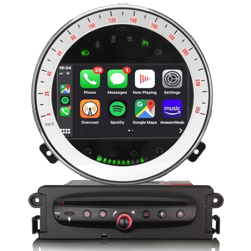 erisin 8-Kern Android 12 [4GB+64GB] Autoradio für BMW Mini Cooper Countryman GPS Navi Carplay DSP Bluetooth A2DP WiFi DVR DVD DAB+Canbus von erisin