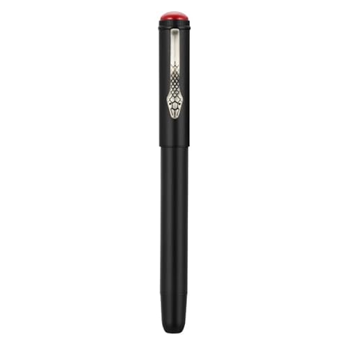 Jinhao 025 Füllfederhalter Snake Clip Extra feine Feder Schreibstift mit Tintenkonverter (mattschwarz) von erofa