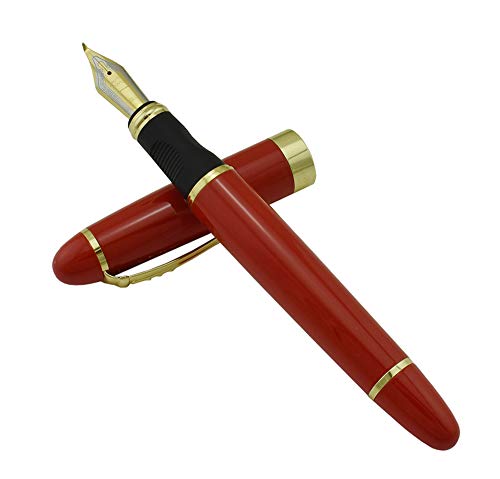 Jinhao 450 Füllfederhalter, gebogene Spitze, feine bis breite Größe, Rot von erofa