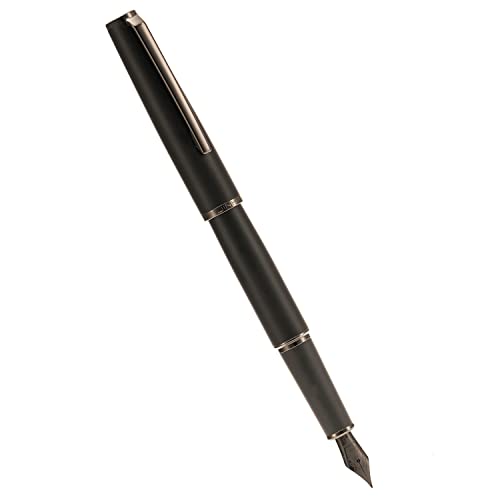 Jinhao 95 Metall Füllfederhalter Titan Schwarz Extra feine Feder Matt Schwarz Schreibstift von erofa