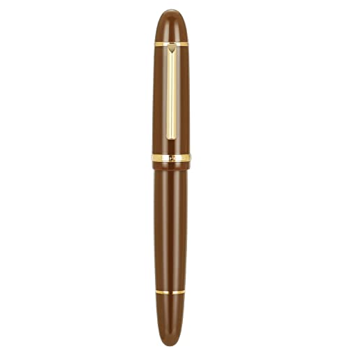 Jinhao X159 Füllfederhalter #8 Medium Feder, Braun mit goldenem Clip Acryl Big Size Schreibstift Jinhao X159 Füllfederhalter #8 Medium Feder, Braun mit goldenem Clip Acryl Big Size Schreibstift von erofa