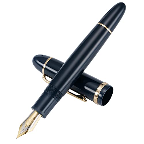 Jinhao X159 Füllfederhalter #8 Mittlere Feder, Blau mit goldenem Clip Acryl Big Size Schreibstift von erofa