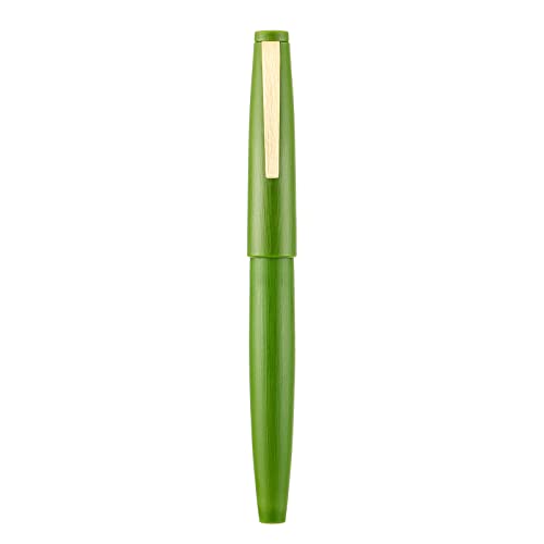 erofa Jinhao 80 Avocado Green Fiber Brushed Füllfederhalter, extra feine Feder mit Konverter und kleinem Stiftebeutel-Set, goldener Clip von erofa
