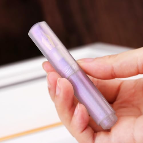erofa Majohn Wancai Mini Eyedropper Füllfederhalter, feine Feder, Perlviolettes Harz, Taschenformat, Reise-Kurzstift von erofa