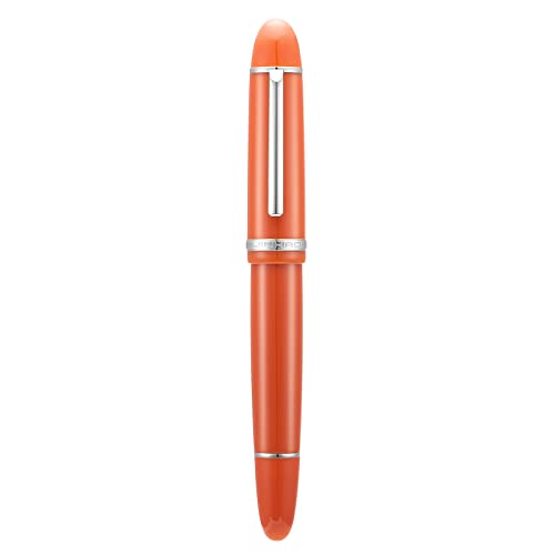 erofa X159 Feine Feder Füllfederhalter Orange mit Silber Clip Acryl Große Größe Schreibstift Orange Silber Trim von erofa