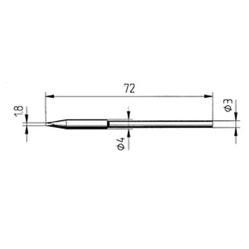 ERSA Dauerlötspitze gerade meißelförmig 1,8 mm 0212EDLF von ersa