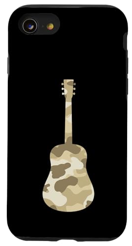 Beige Braun Camo Gitarre Hülle für iPhone SE (2020) / 7 / 8 von es designs