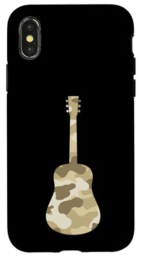 Beige Braun Camo Gitarre Hülle für iPhone X/XS Beige Braun Camo Gitarre Hülle für iPhone X/XS von es designs