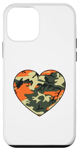 Beige Schwarz Khaki Orange Camo Herz Hülle für iPhone 12 mini Beige Schwarz Khaki Orange Camo Herz Hülle für iPhone 12 mini von es designs