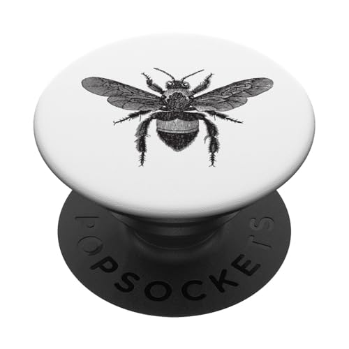 Bienen-Vintage-Illustration PopSockets Klebender PopGrip Bienen-Vintage-Illustration PopSockets Klebender PopGrip von es designs
