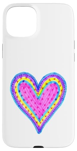 Buntes Herz mit hübschem Muster Hülle für iPhone 15 Plus Buntes Herz mit hübschem Muster Hülle für iPhone 15 Plus von es designs