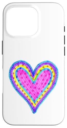 Buntes Herz mit hübschem Muster Hülle für iPhone 16 Pro Buntes Herz mit hübschem Muster Hülle für iPhone 16 Pro von es designs