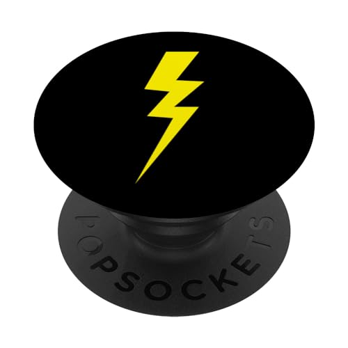 Gelber Blitz des Blitzes PopSockets mit austauschbarem PopGrip von es designs