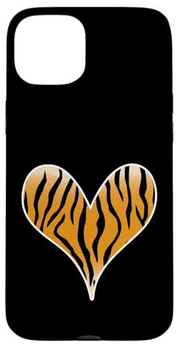 Herz mit Tigermuster Hülle für iPhone 15 Plus Herz mit Tigermuster Hülle für iPhone 15 Plus von es designs
