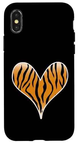 Herz mit Tigermuster Hülle für iPhone X/XS Herz mit Tigermuster Hülle für iPhone X/XS von es designs