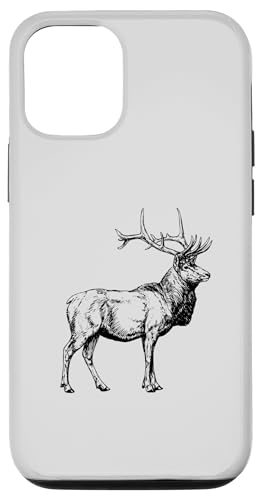 Hülle für iPhone 14 Pro Hirsch mit Geweih von es designs