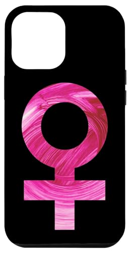 Hülle für iPhone 15 Pro Max Rosa bemaltes Design, weibliches Geschlechtssymbol von es designs