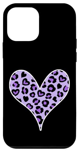 Lila Leopardenmuster Herz Hülle für iPhone 12 mini Lila Leopardenmuster Herz Hülle für iPhone 12 mini von es designs