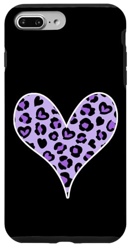 Lila Leopardenmuster Herz Hülle für iPhone 7 Plus/8 Plus Lila Leopardenmuster Herz Hülle für iPhone 7 Plus/8 Plus von es designs