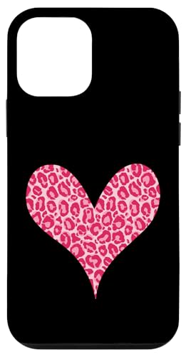 Lustiges rosa Leopardenmuster Herz Hülle für iPhone 12 mini Lustiges rosa Leopardenmuster Herz Hülle für iPhone 12 mini von es designs